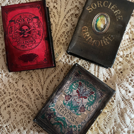 Grimoire/Book Of Shadows Card or Trinket Boxes - 3 styles