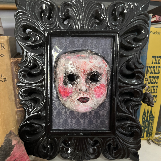 Creepy Goth Doll Face Frame