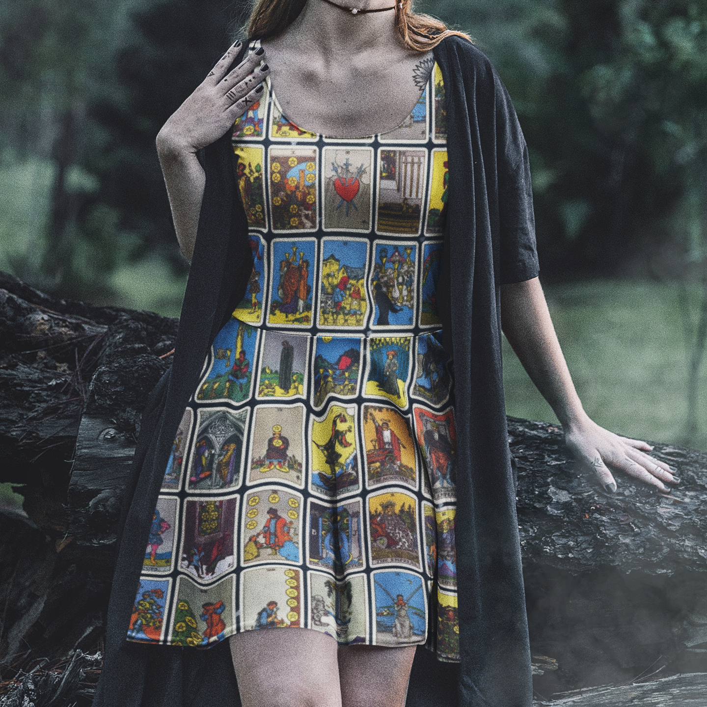 Rider-Waite Tarot All Over Print Skater Dress